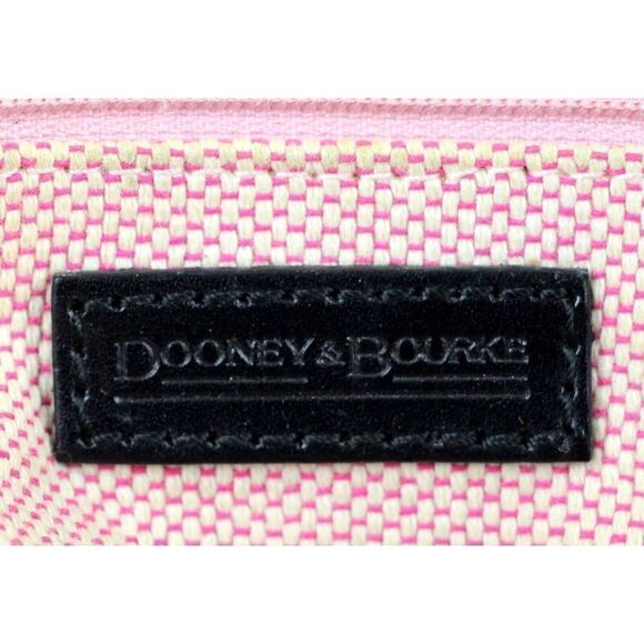 DOONEY & BOURKE GRAY DB CANVAS BLACK REAL LEATHER TRIM SHOULDER BAG TOTE HANDBAG - Picture 12 of 16